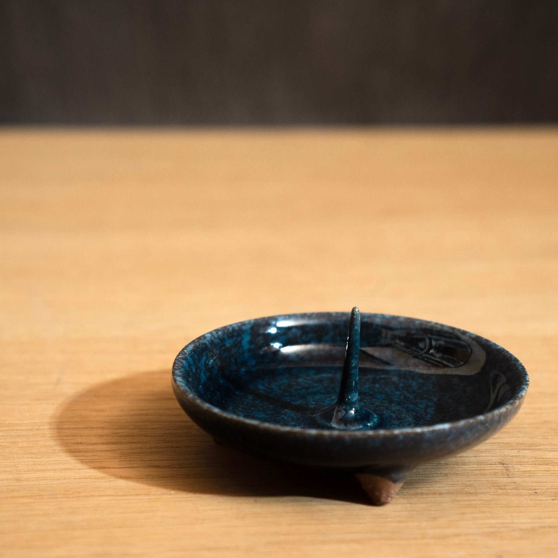 1匁～5匁用 陶器燭台 ブルー